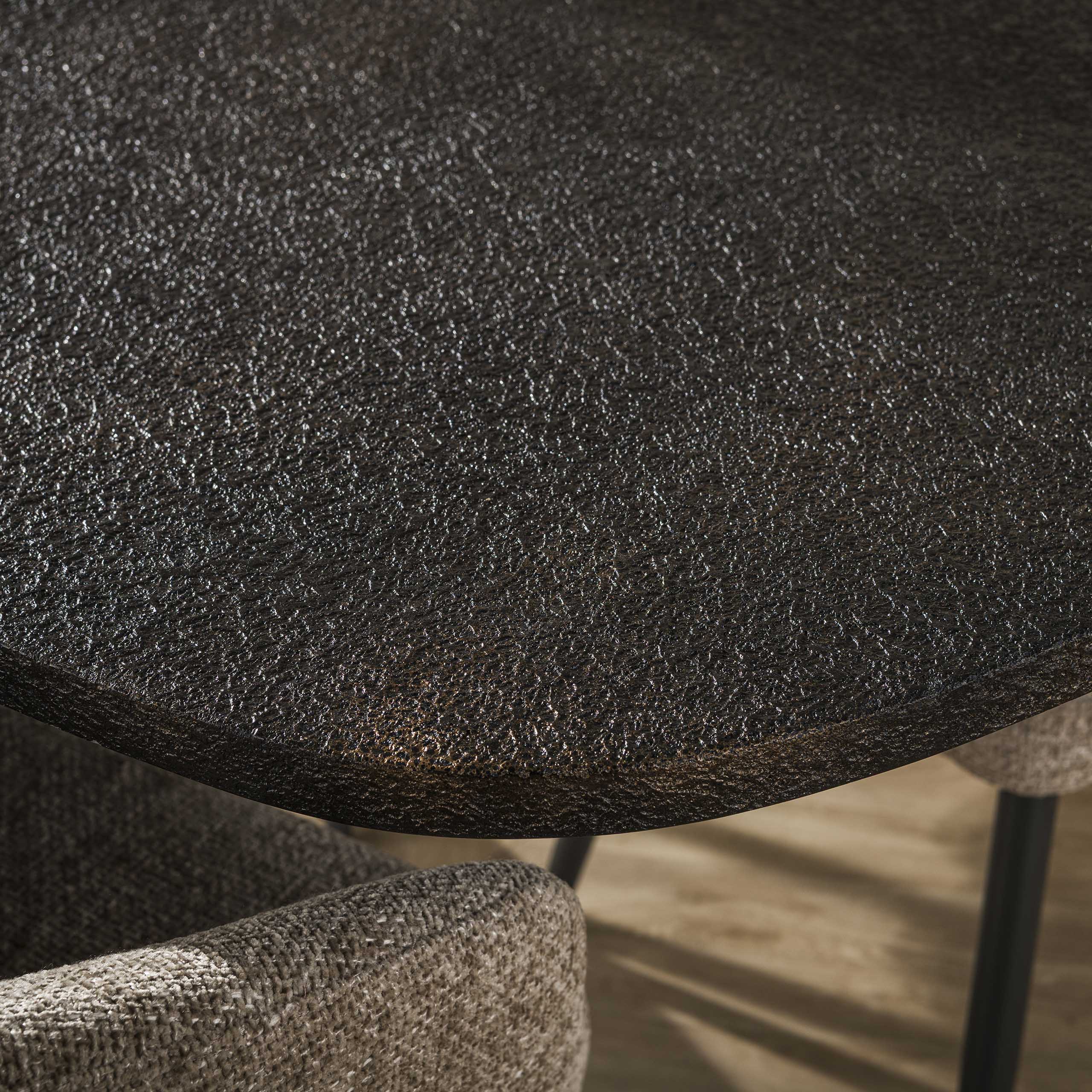 Esstisch Metallic Dänisch oval 180 cm - Grau