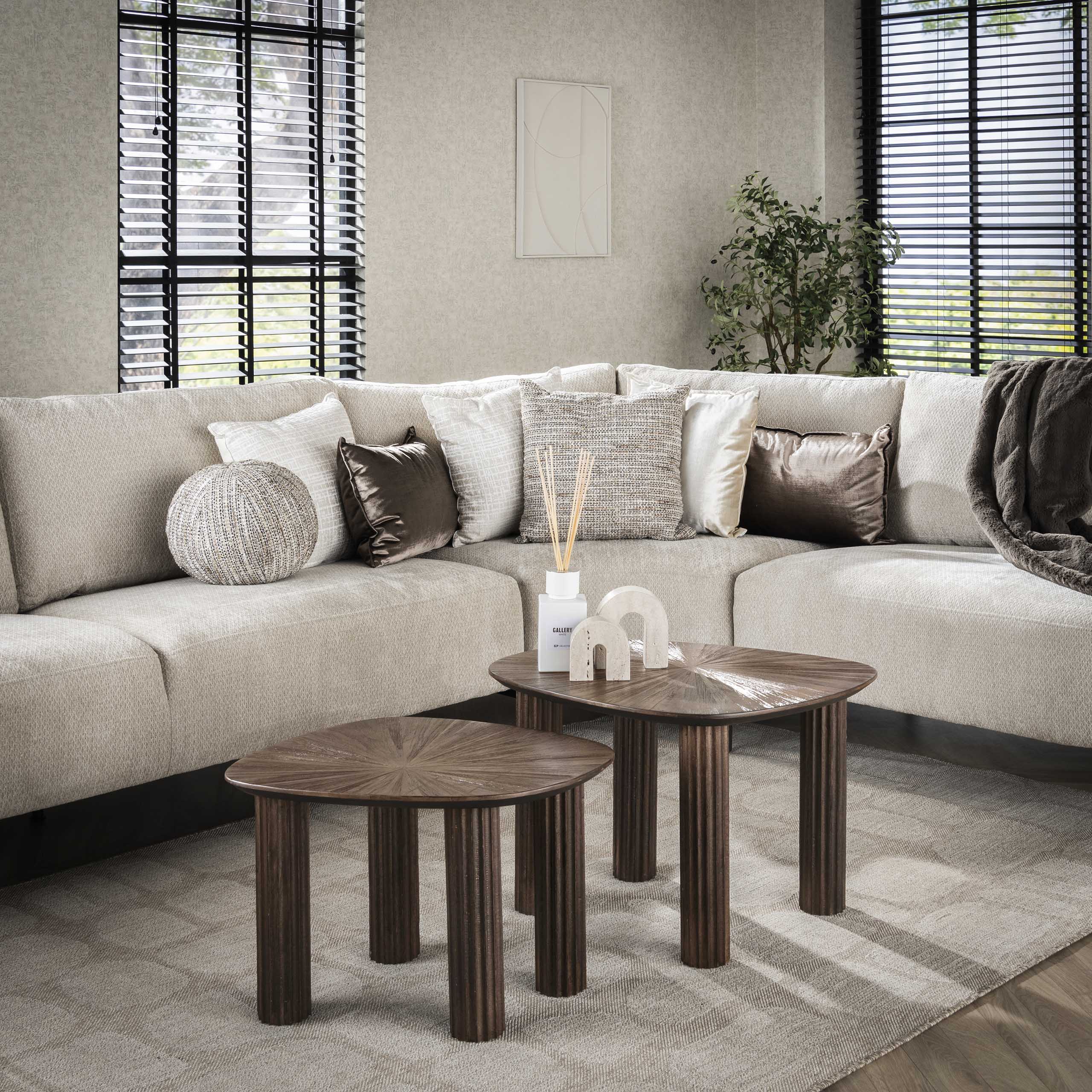 Couchtisch Maya Teak viereckig - 2er-Set