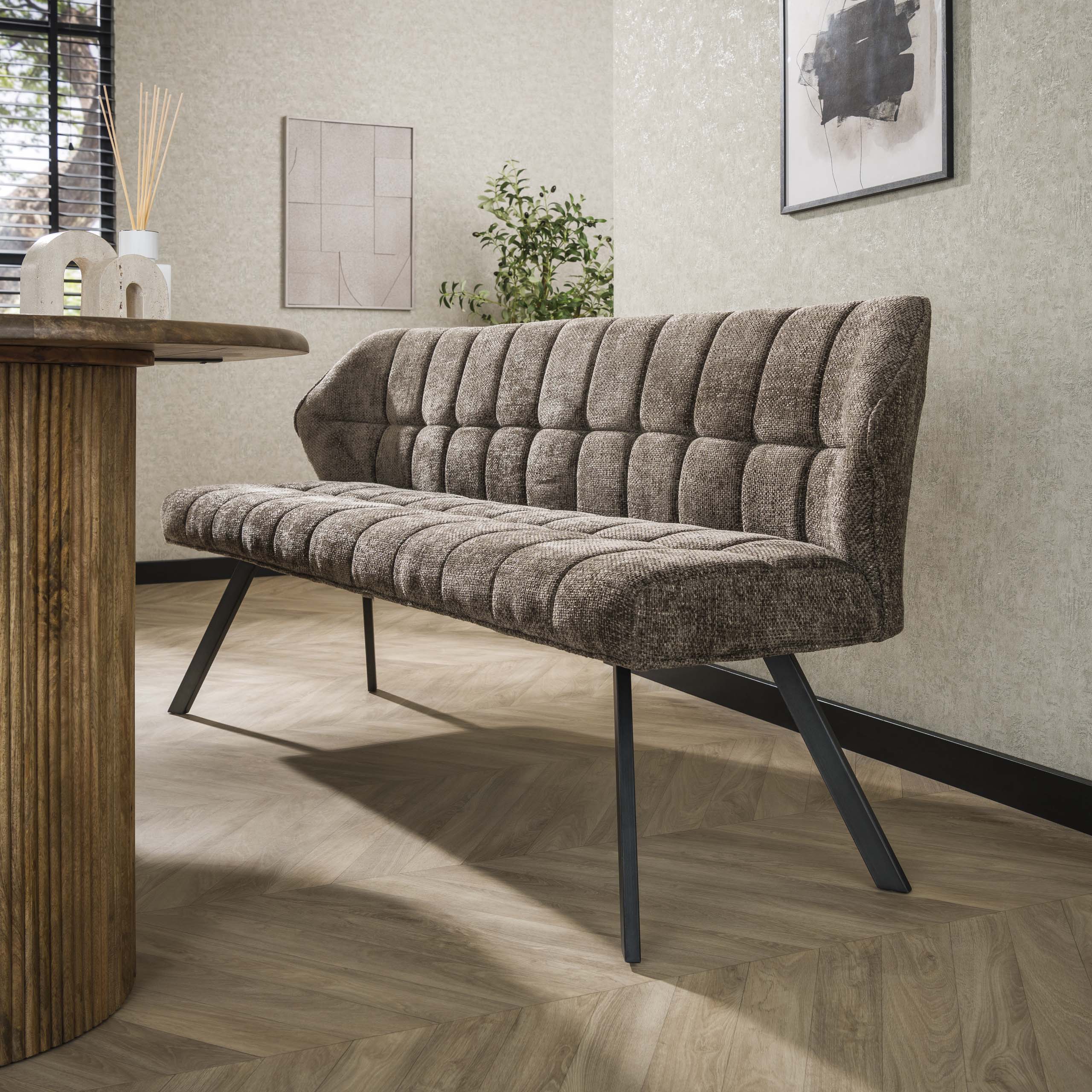 Esszimmersofa Raster Hoven - Taupe
