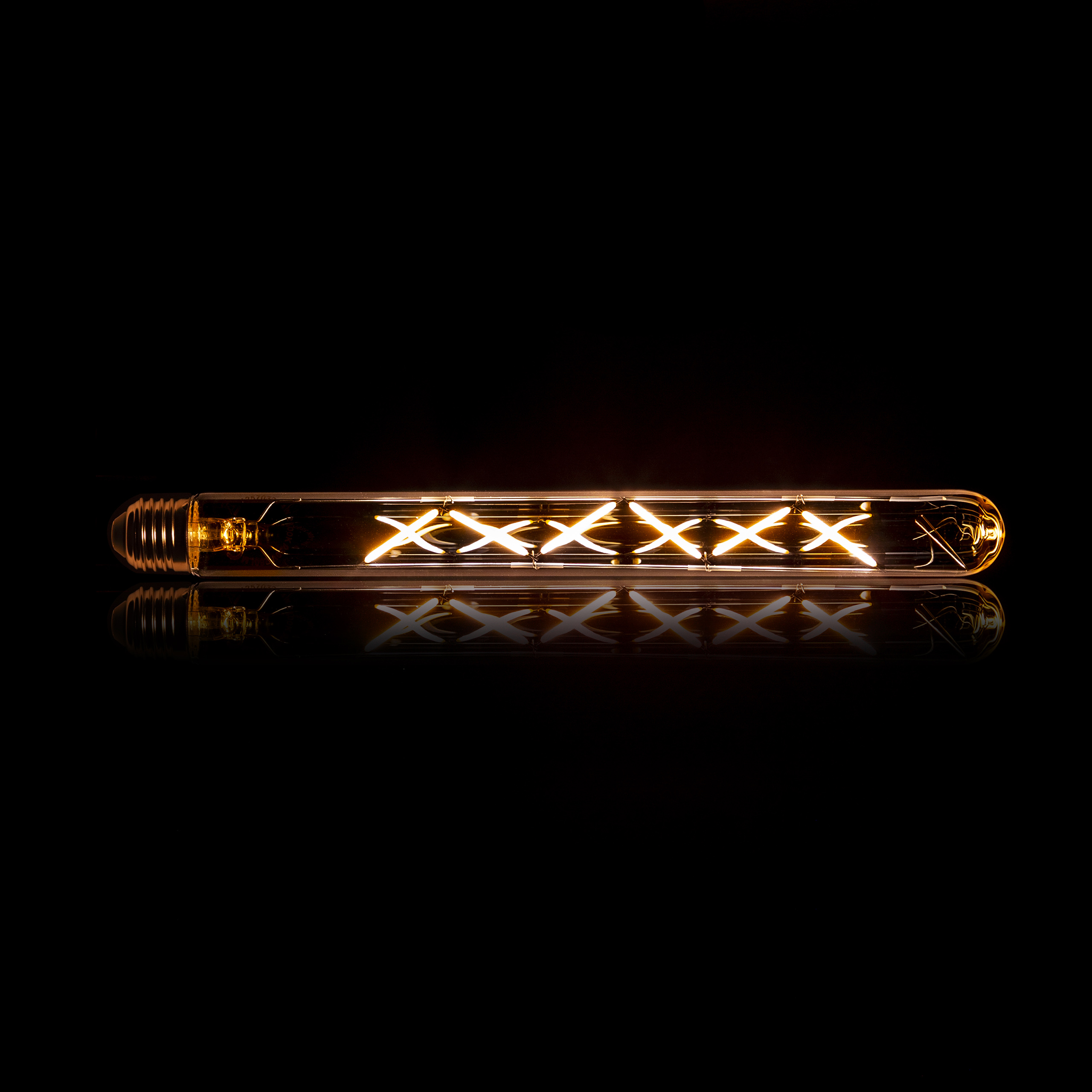 Lichtquelle LED [T32-L300] Filamentröhre 30 cm – E27 4W 2100K 280lm dimmbar / Braunglas