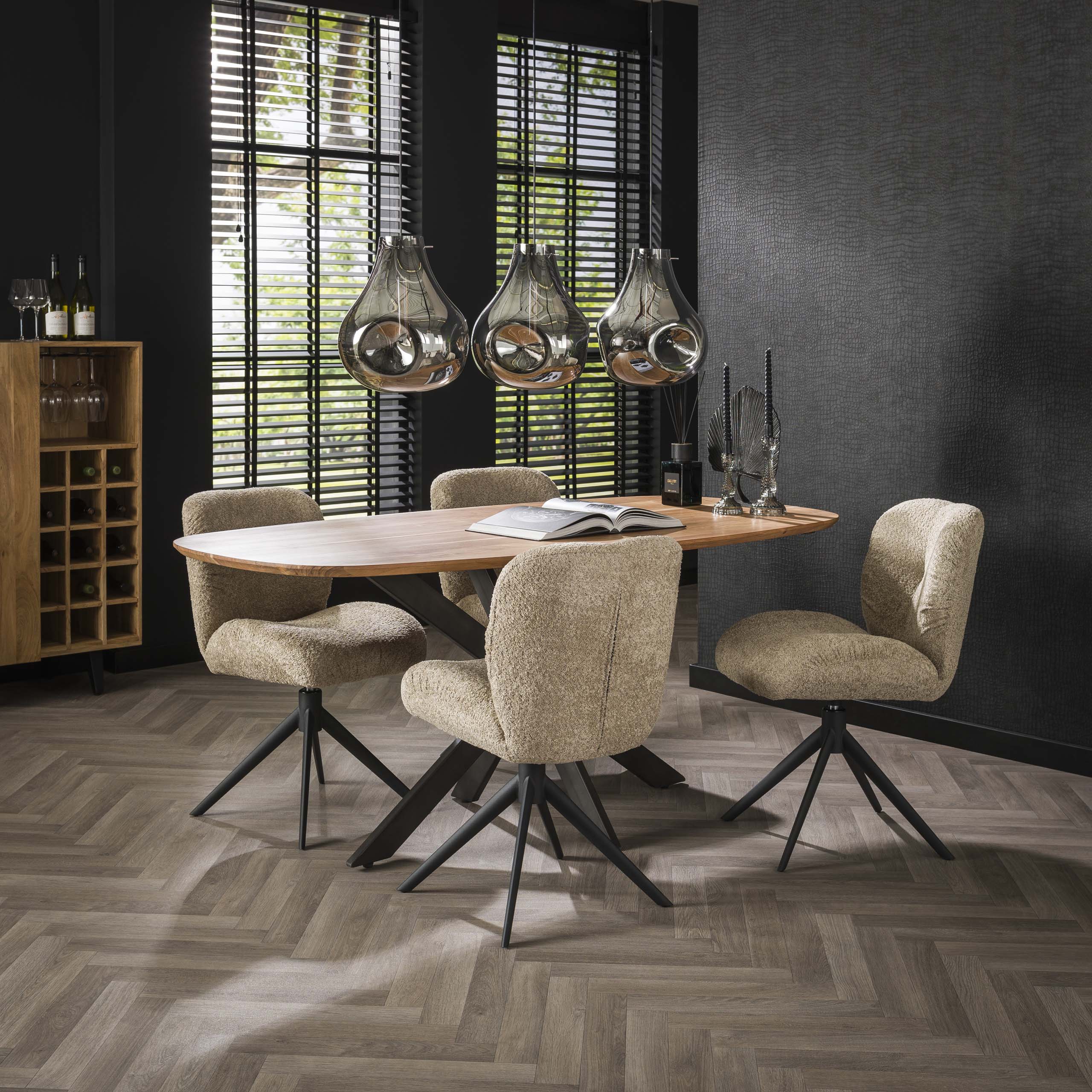 Komfortstuhl drehbar. VPE2 / Boucle-Sandfarbe