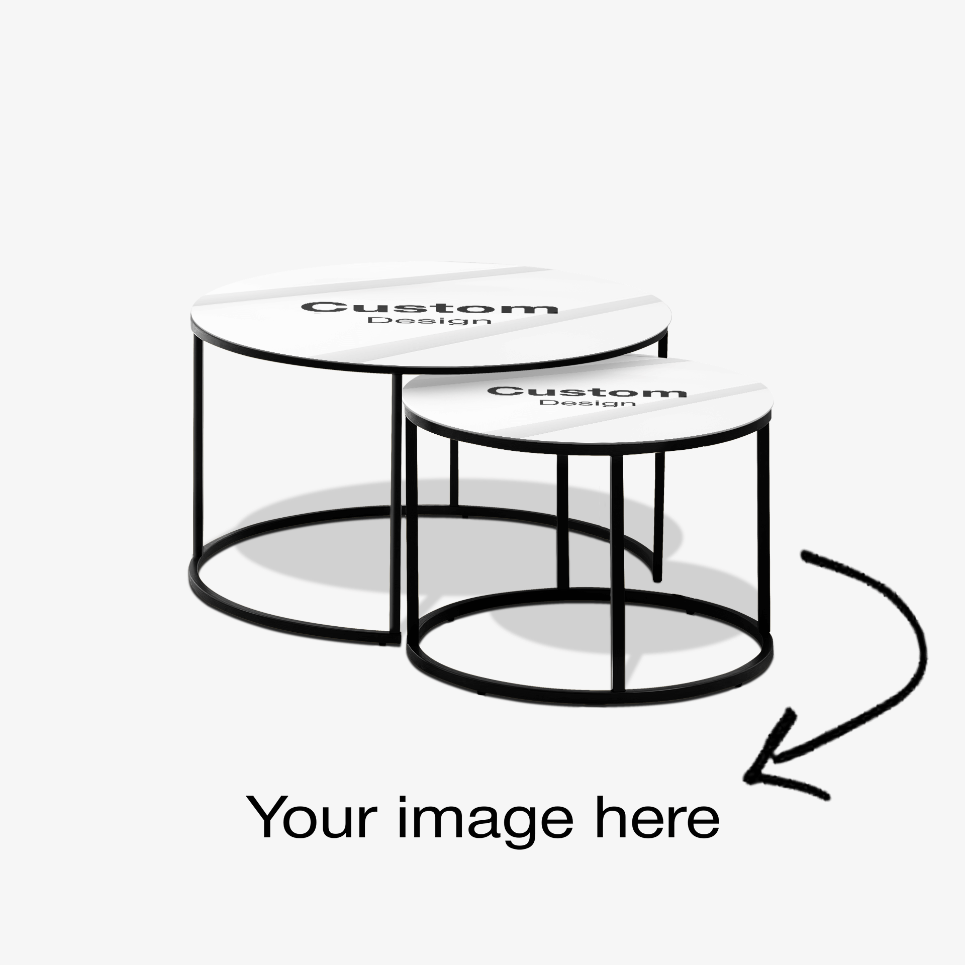 Couchtisch Schwarz - Maßgeschneidert