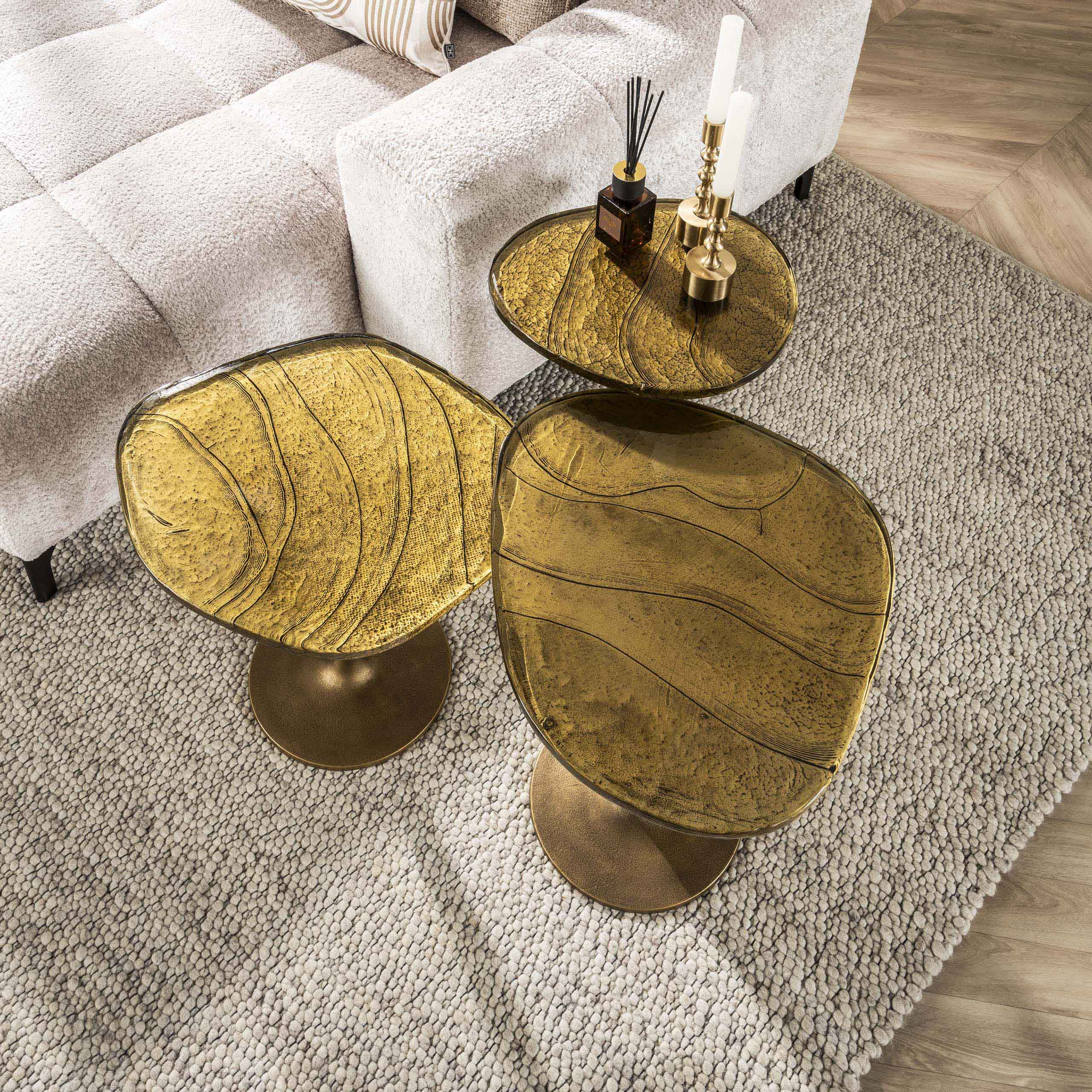 Beistelltisch Eclipse hoch – Antikgold