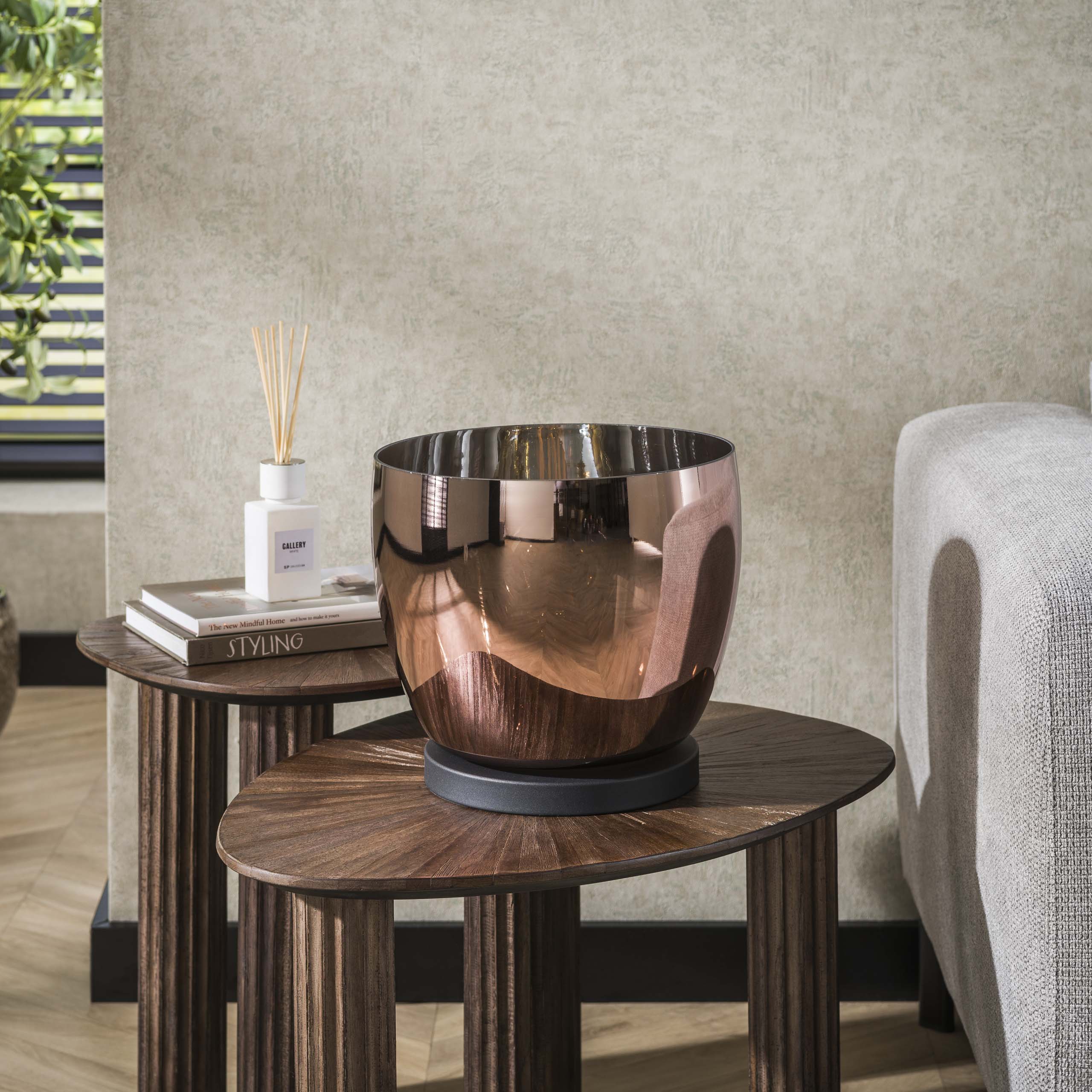 Stehleuchte UP L 1-flammig - Kupferglas