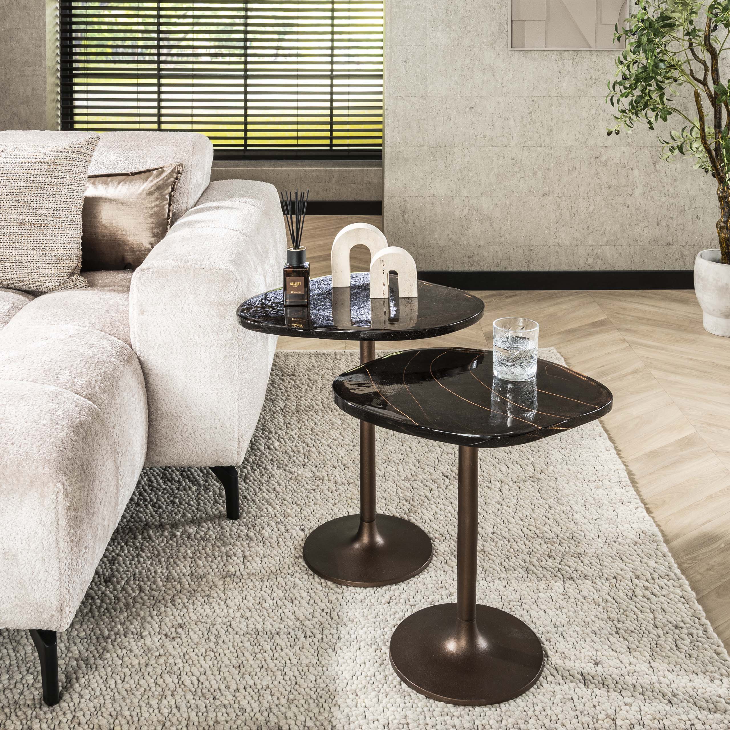 Beistelltisch Eclipse niedrig – Antikes Kupfer