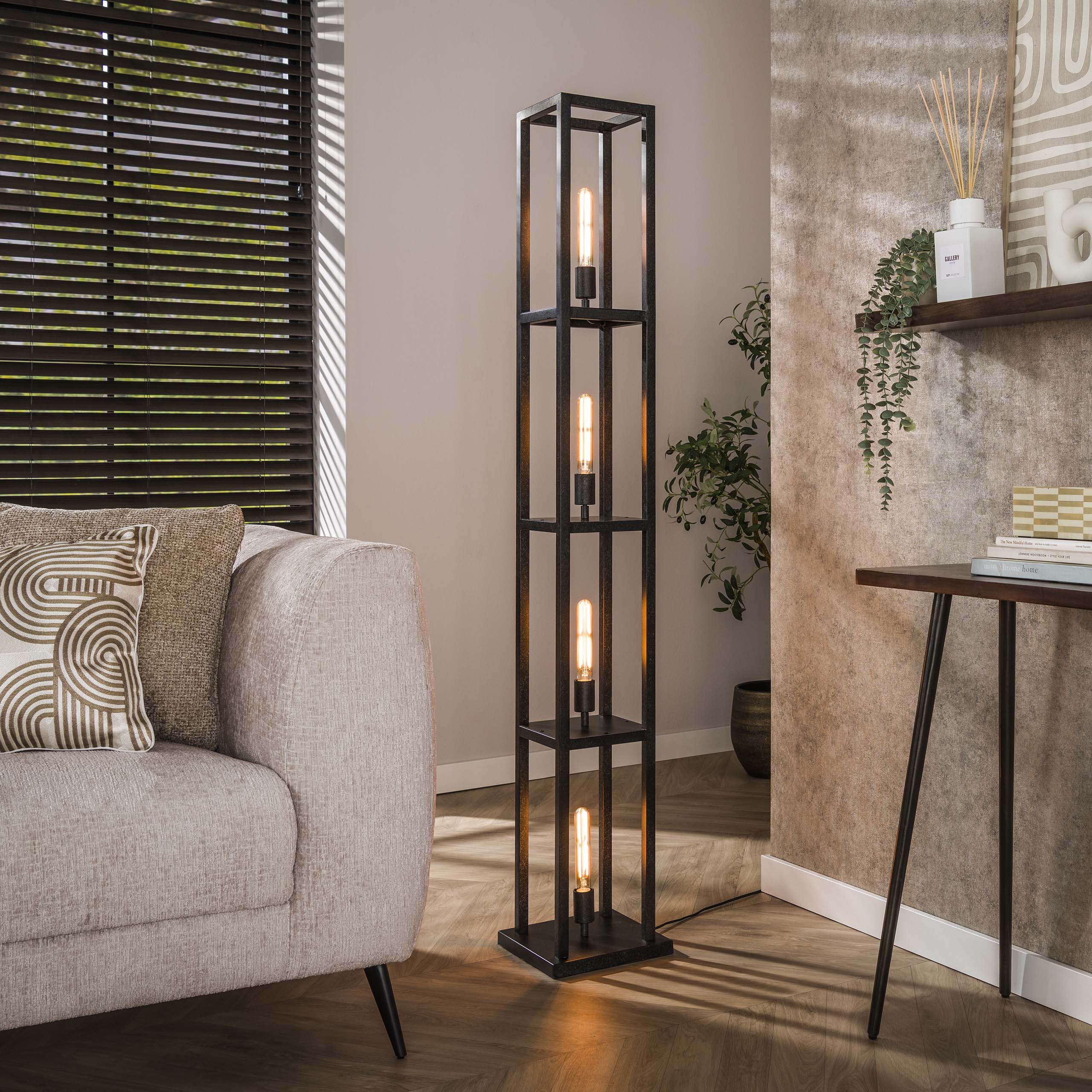 Stehleuchte Quadra 4-flammig – Artic Schwarz