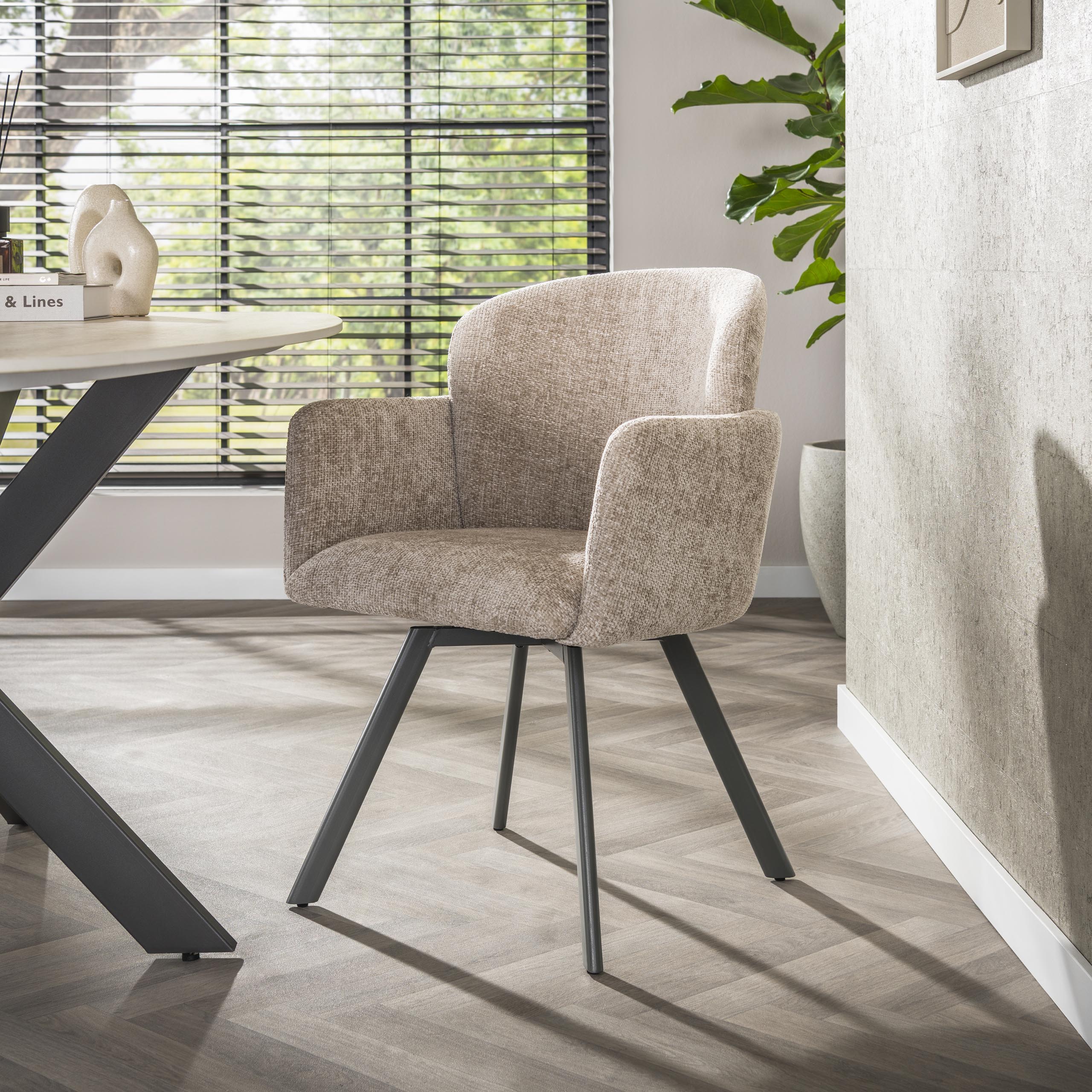 Sessel Embrace drehbar – 2er-Set – Hoven Sand